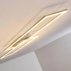 hofstein Éclairage Led|Plafonnier Veyrier LED Acier brossé, 2 lumières