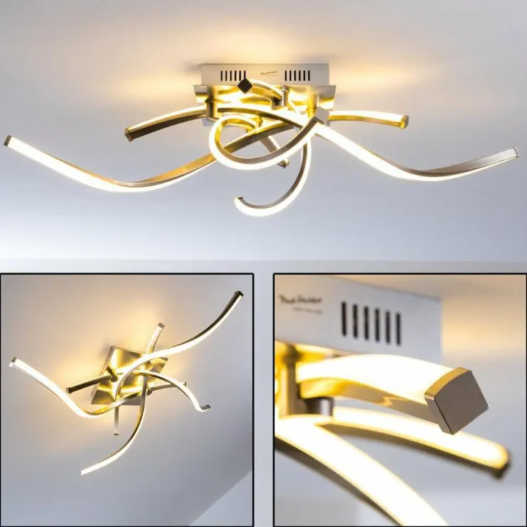 hofstein Éclairage Led|Plafonnier Wellington LED Aluminium, 4 lumières