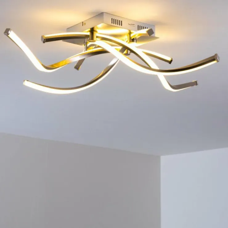 hofstein Éclairage Led|Plafonnier Wellington LED Aluminium, 4 lumières