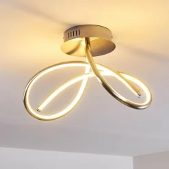 hofstein Éclairage Led|Plafonnier Wengi LED Nickel mat, 1 lumière