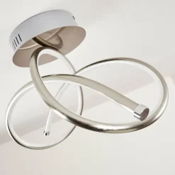 hofstein Éclairage Led|Plafonnier Wengi LED Nickel mat, 1 lumière