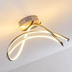 hofstein Éclairage Led|Plafonnier Wengi LED Nickel mat, 1 lumière