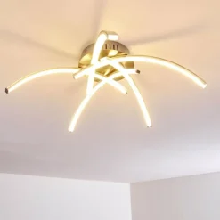 hofstein Éclairage Led|Plafonnier Wikon LED Nickel mat, 5 lumières