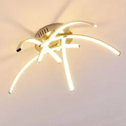 hofstein Éclairage Led|Plafonnier Wikon LED Nickel mat, 5 lumières