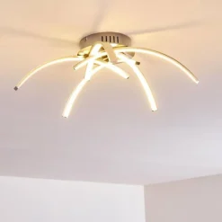 hofstein Éclairage Led|Plafonnier Wikon LED Nickel mat, 5 lumières