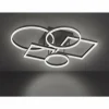 Luminaires Wofi Éclairage Led|Plafonnier Wofi VAASA LED Gris, 5 lumières