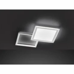 Luminaires Wofi Éclairage Led|Plafonnier Wofi ZENIT LED Aluminium brossé, 2 lumières, Télécommandes