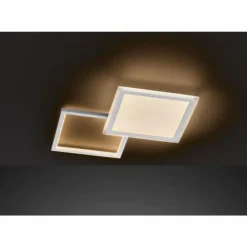 Luminaires Wofi Éclairage Led|Plafonnier Wofi ZENIT LED Aluminium brossé, 2 lumières, Télécommandes
