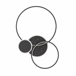 Luminaires Wofi Éclairage Led|Plafonnier Wofi-Leuchten KIAH LED Noir, 1 lumière
