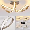 hofstein Éclairage Led|Plafonnier Woyens LED Acier inoxydable, 1 lumière