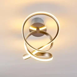hofstein Éclairage Led|Plafonnier Woyens LED Acier inoxydable, 1 lumière