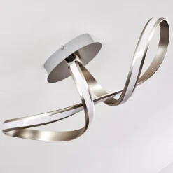 hofstein Éclairage Led|Plafonnier Woyens LED Acier inoxydable, 1 lumière