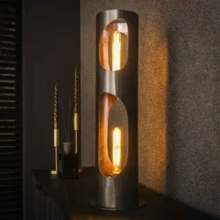 hofstein Lampes À Poser|Pocinho Lampadaire, Lampe à poser Noir, 2 lumières