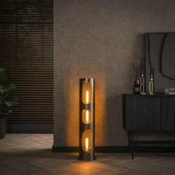hofstein Lampadaires Et Lampes Sur Pied|Pocinho Lampadaire Noir, 3 lumières