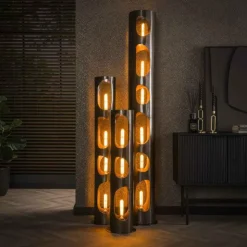 hofstein Lampadaires Et Lampes Sur Pied|Pocinho Lampadaire Noir, 3 lumières