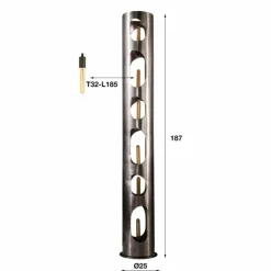 hofstein Lampadaires Et Lampes Sur Pied|Pocinho Lampadaire Noir, 6 lumières