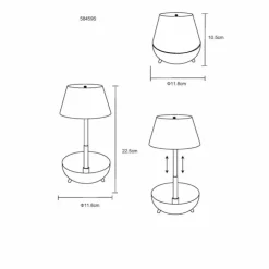 Luminaires Globo Lighting Éclairage Led|Poki Lampe à poser LED Blanc opale, 1 lumière