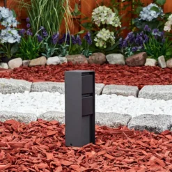 Prises électriques d'extérieur Reigolil Anthracite, Noir
