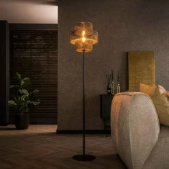 hofstein Lampadaires Et Lampes Sur Pied|Reimonde Lampadaire Brun, Noir, 1 lumière
