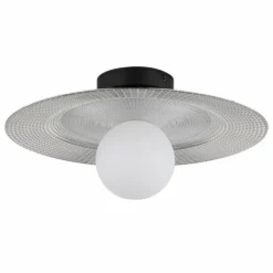 Luminaires Globo Lighting Plafonniers|Riga Plafonnier Noir, 1 lumière