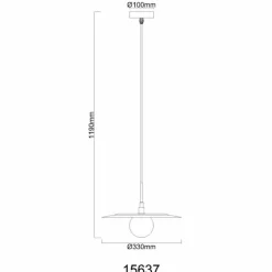 Luminaires Globo Lighting Suspensions|Riga Suspension Noir, 1 lumière