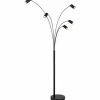 Luminaires Globo Lighting Lampadaires Et Lampes Sur Pied|Robby Lampadaire Noir, 5 lumières