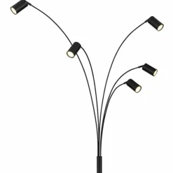 Luminaires Globo Lighting Lampadaires Et Lampes Sur Pied|Robby Lampadaire Noir, 5 lumières