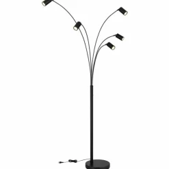 Luminaires Globo Lighting Lampadaires Et Lampes Sur Pied|Robby Lampadaire Noir, 5 lumières