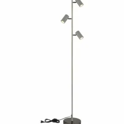 Luminaires Globo Lighting Lampadaires Et Lampes Sur Pied|Robby Lampadaire Chrome, Noir, 3 lumières