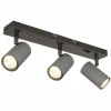 Luminaires Globo Lighting Spots Et Projecteurs|Robby Plafonnier, Spot de plafond, Applique murale, Spot mural Chrome, Noir, 3 lumières