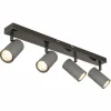 Luminaires Globo Lighting Spots Et Projecteurs|Robby Plafonnier, Spot de plafond, Applique murale, Spot mural Chrome, Noir, 4 lumières