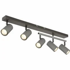 Luminaires Globo Lighting Spots Et Projecteurs|Robby Plafonnier, Spot de plafond, Applique murale, Spot mural Chrome, Noir, 5 lumières