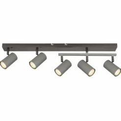 Luminaires Globo Lighting Spots Et Projecteurs|Robby Plafonnier, Spot de plafond, Applique murale, Spot mural Chrome, Noir, 5 lumières