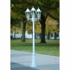 Réverbère LUTEC BRISTOL Blanc, 3 lumières