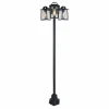 Réverbère Lutec KELSEY Noir, 3 lumières