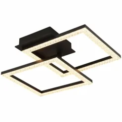 Luminaires Globo Lighting Éclairage Led|Sapena Plafonnier LED Noir, 1 lumière