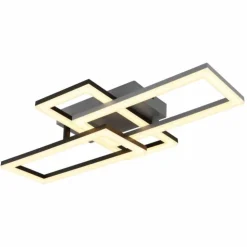 Luminaires Globo Lighting Éclairage Led|Sapena Plafonnier LED Gris, Noir, 1 lumière