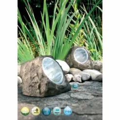 Set de lampes rocaille Globo SOLAR LED Gris, 3 lumières