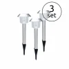 Set de lampes solaires Globo SOLAR LED Acier inoxydable, 1 lumière