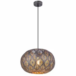 Luminaires Globo Lighting Suspensions|Solera Suspension Argenté, 1 lumière