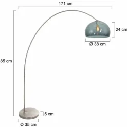 Luminaires Steinhauer Lampadaires Et Lampes Sur Pied|Solva Lampadaire Acier brossé, 1 lumière