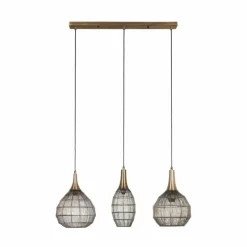 Luminaires Trio Suspensions|SORAYA Suspension Vieux laiton, 3 lumières
