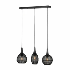 Luminaires Trio Suspensions|SORAYA Suspension Noir, 3 lumières