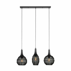 Luminaires Trio Suspensions|SORAYA Suspension Noir, 3 lumières