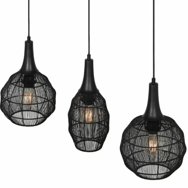Luminaires Trio Suspensions|SORAYA Suspension Noir, 3 lumières