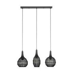 Luminaires Trio Suspensions|SORAYA Suspension Noir, 3 lumières