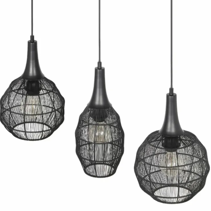 Luminaires Trio Suspensions|SORAYA Suspension Noir, 3 lumières