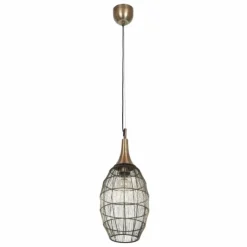 Luminaires Trio Suspensions|SORAYA Suspension Vieux laiton, 1 lumière