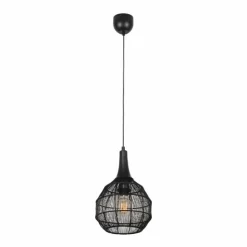 Luminaires Trio Suspensions|SORAYA Suspension Noir, 1 lumière