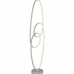 Luminaires Globo Lighting Éclairage Led|Spira Lampadaire LED Argenté, 1 lumière